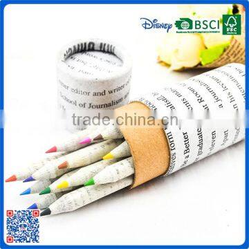 High Quality Recyclable 3.5 Inch Newspaper Color Pencils for Gift photo-2