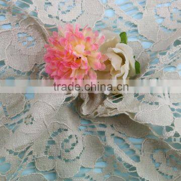 Fancy flower cotton nylon blend custom lace fabric nigeria swiss lace fabric french lace fabric