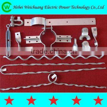 High quality galvanized pole line hardware / transmission line fitting / pole clamp / cable clamp