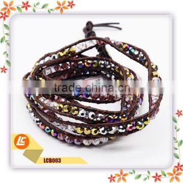 Handmade Braid Beads Bracelet One Wrap Brazilian Style Beads Leather Bracelets photo-5