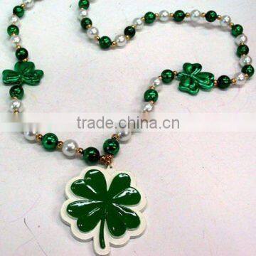 Shamrock hand strung beads