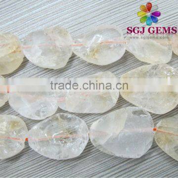 Rough Rock Crystal freeform beads