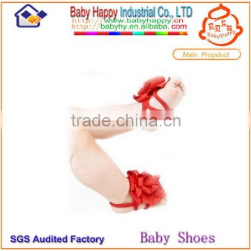 2014 new style baby barefoot cotton wholesale sandal baby shoes