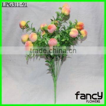 18 heads mini peach artificial fruit arrangements