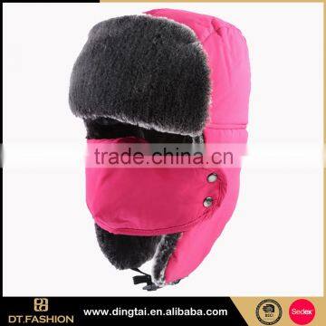 Faux Fur Fashion Ladies LeiFeng Style pilot winter trapper hats