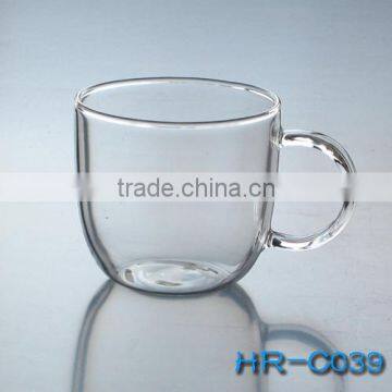 handmade pyrex heat resistant glass tea cup/coffee mug/water tumbler for sale