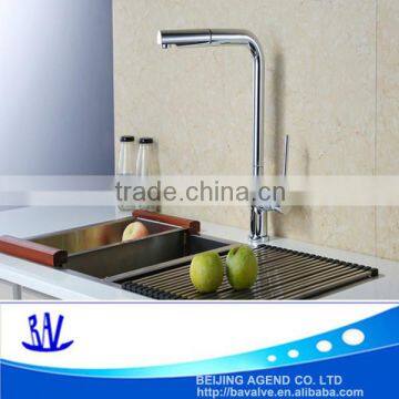 Whole Brass Body Lead Free Nickel Brushed Pull Out Kitchen Faucet