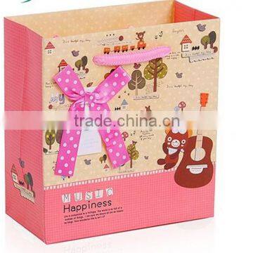 Bear and Guitar and animal paper bag for Christmas and Kids holiday
