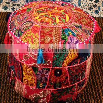 Ethnic Poof Indian Pouf Ottoman Storage Pouf cover Footstool Bohemian Gypsy Decor