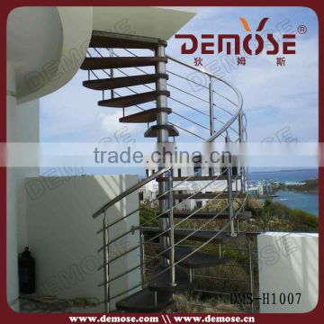 prefab iron round stairs for outside