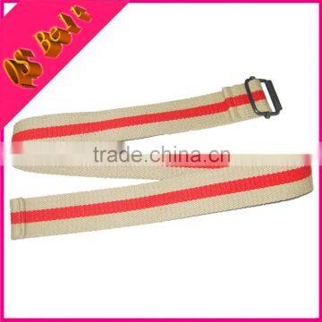 2016 fashion canvas belt with metal buckle