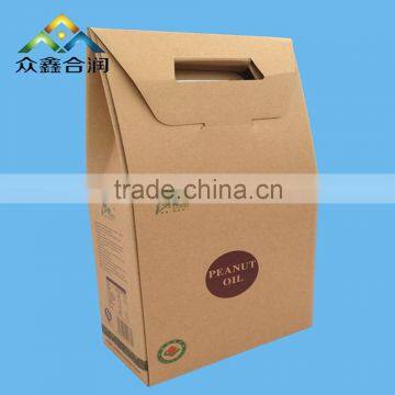 Folding kraft paper bag for product marketing