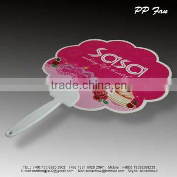 PP Hand Flower Shape plastic fan