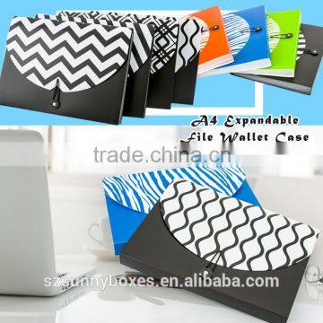 High Quality A4 Plastic Expandable File Wallet With Elastic Closure