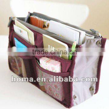 Hot sell fabric zipper comestic bag travel makeup bag