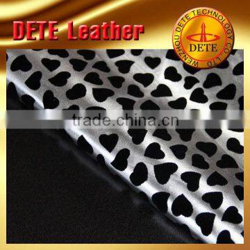 PU printed flocking raw material for furniture 100% pu synthetic leather