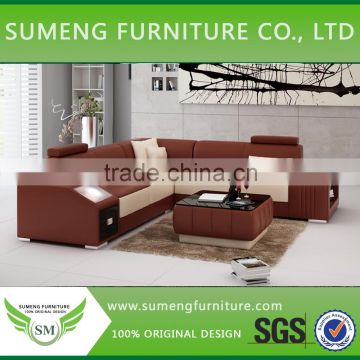 Living room round corner sofa cum bed/ corner sofa bed with storage