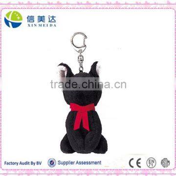 The arrogant black cat doll plush keychian