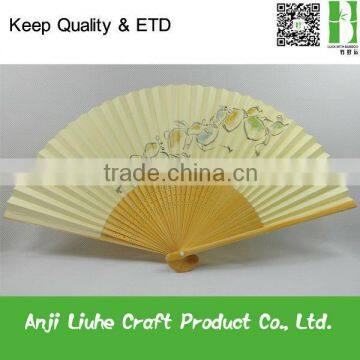 folding paper bamboo fan