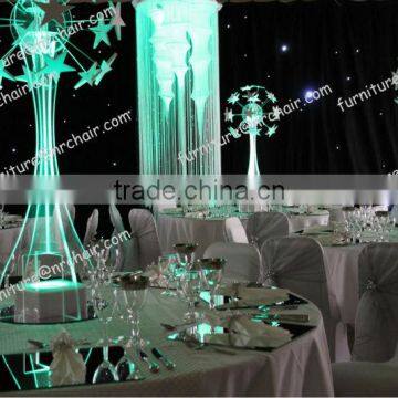 Shanghai well designed wedding banquet star globe acrylic led centerpieces