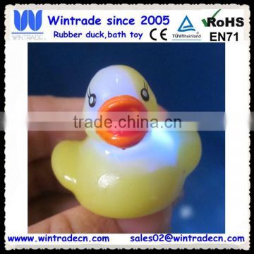 Mini led duck/small bath duck light up toy