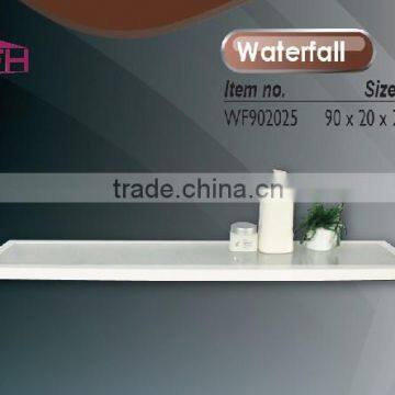 white floating shelf