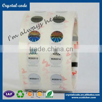 Various materials custom design anti-fake round label