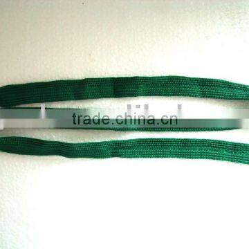 Green Fat Flat Shoelaces