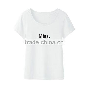 Manufacturer China Custom Women's Clothing Cotton Loose Bluk t Shirt Printing for Sale photo-4