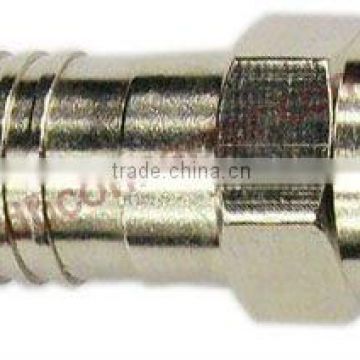 All metal rg6 crimp waterproof coaixal cable F connector