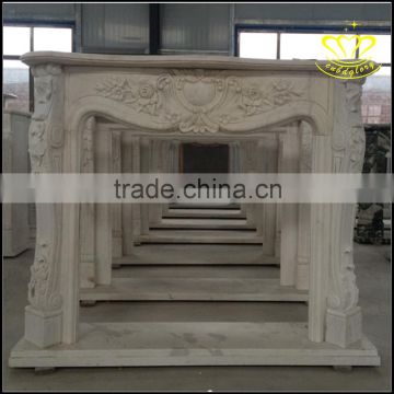 European indoor marble fireplace sculpture