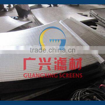 Johnson type wedge wire screen filter strainer for stainless steel vibrating conveyor.