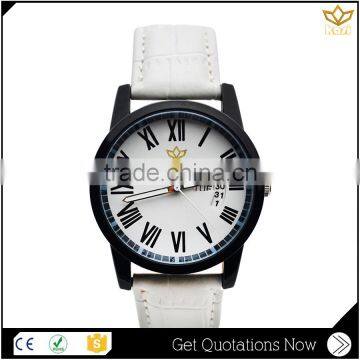 China supplier stainless steel leather complete calerdarJapan movement quartz man watch Y008