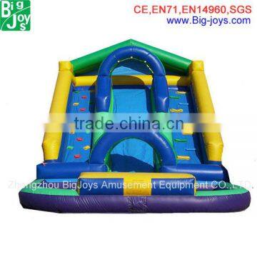 children inflatable pool with slide, cheap slide for pools, amusement park water slide