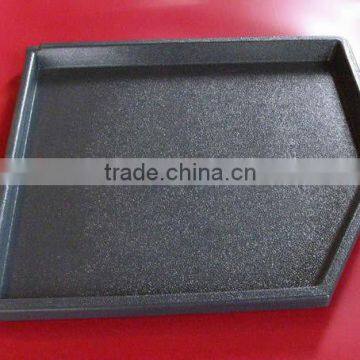 black color special design vacuum forming plastic large tray