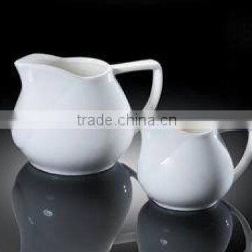 H8080 hotel restaurant oem porcelain ceramic white jug for milk sale