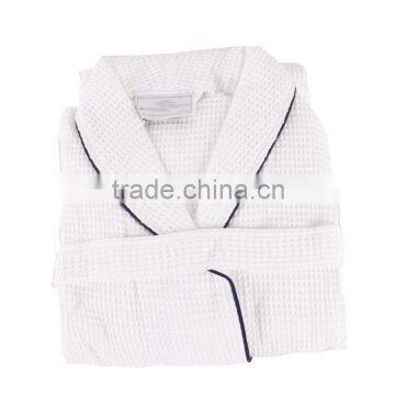 Hotel Waffle Bathrobe 100% Cotton Robe White Spa Bathrobe