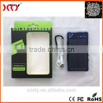 2016 new designed solar power bank 4000mah pass RoHs CE MSDS cell phone charger