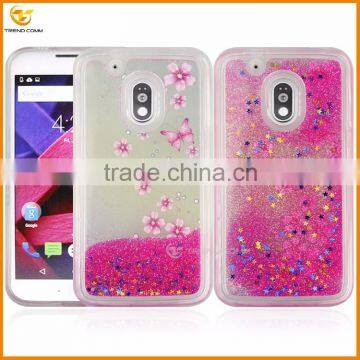 china supplier glitter liquid tpu cover case for moto g4