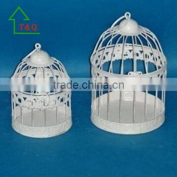 cheap wholesale decorative metal bird cage in white color