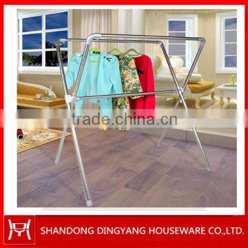 Foldable Stainless Steel Pipe Clothes Rack /outdoor folding drying rack