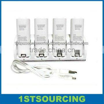 4 in 1 Battery Charger for wii Remote Battery Charger Dock Stand