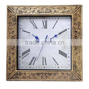 square antique wall clock