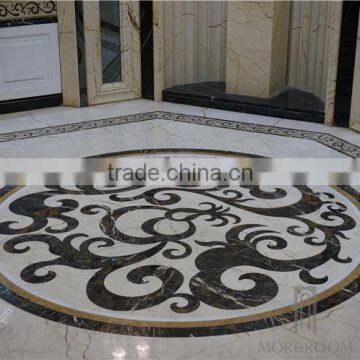 Turkey Feslikan Oscar Marble Tiles Beige Marble Flooring Design Thin Laminated Water-Jet Medallions Modern House Decoration