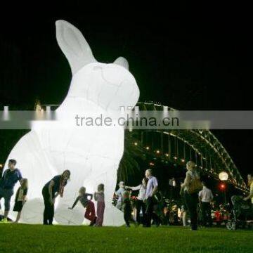 Giant Inflatable Rabbit Inflatable LED Floodlight Bunny for Advertising Decoration