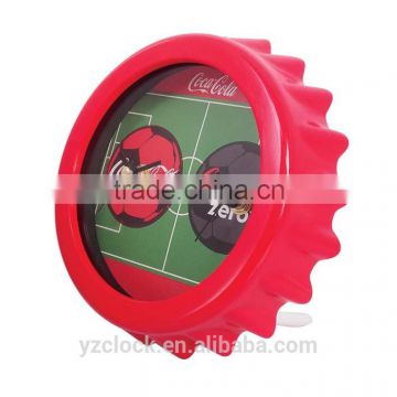 2015 NEW YINGZI Beer cap plastic wall clock