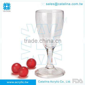 Acrylic/MS Clear 384ml/591ml Transparent Barware Plastic Wine Glass