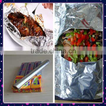 Food grade kitchen catering cooking baking aluminum foil with colour box