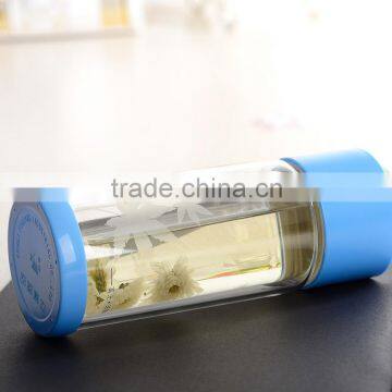 200ml Hot Sale Double Wall Insulated Tea Cup Water Bottle Glass Bottles for Tea With Handle Wholesale photo-4