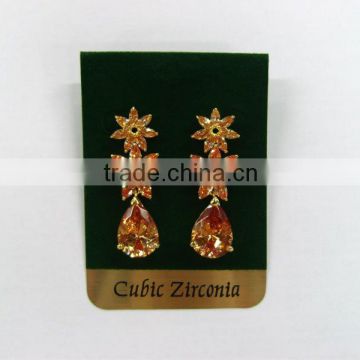 high quality cz stone fashion earring